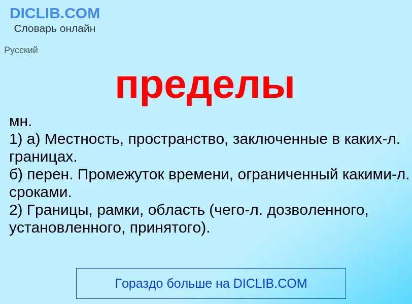 Что такое пределы - определение