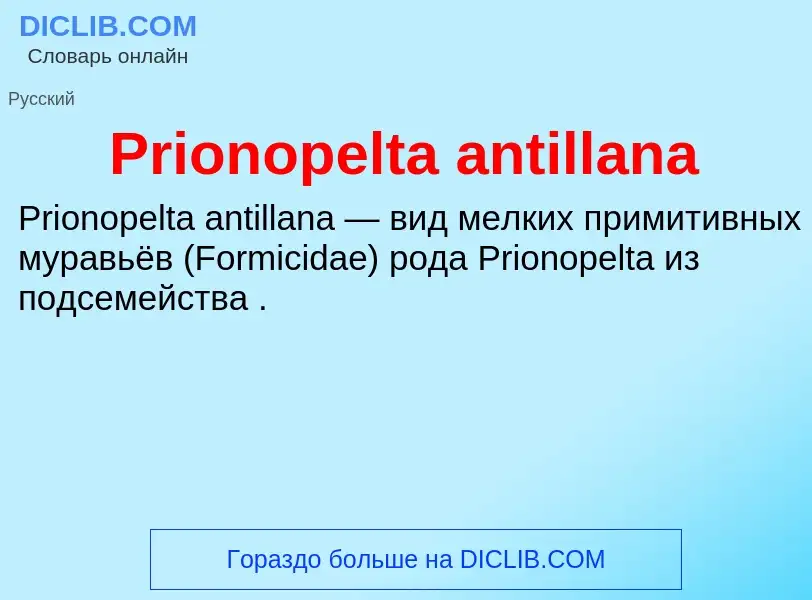 Что такое Prionopelta antillana - определение