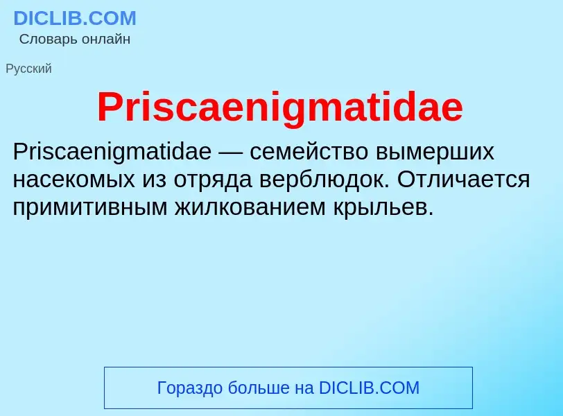 Что такое Priscaenigmatidae - определение