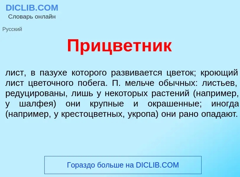 What is Прицв<font color="red">е</font>тник - definition