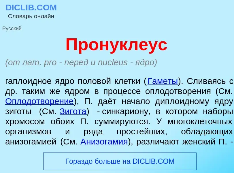 Что такое Прон<font color="red">у</font>клеус - определение