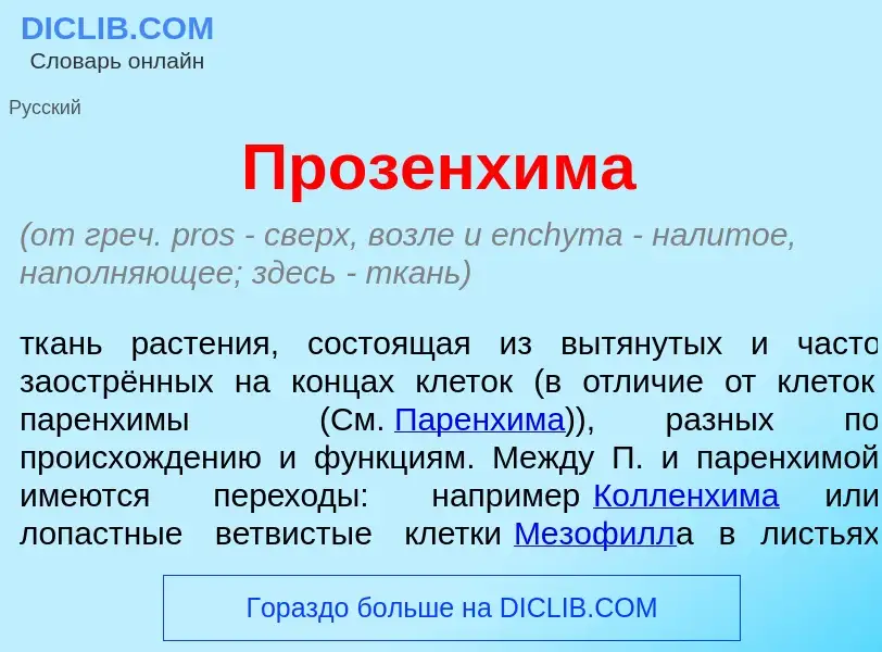 What is Прозенх<font color="red">и</font>ма - definition