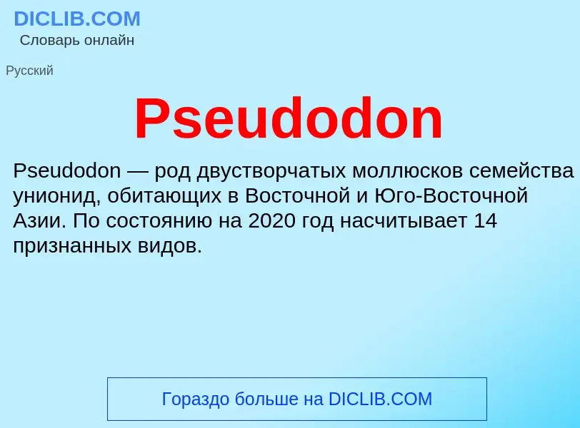 Wat is Pseudodon - definition