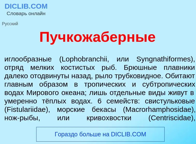 Τι είναι Пучкож<font color="red">а</font>берные - ορισμός