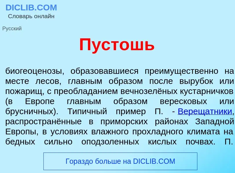 Что такое П<font color="red">у</font>стошь - определение