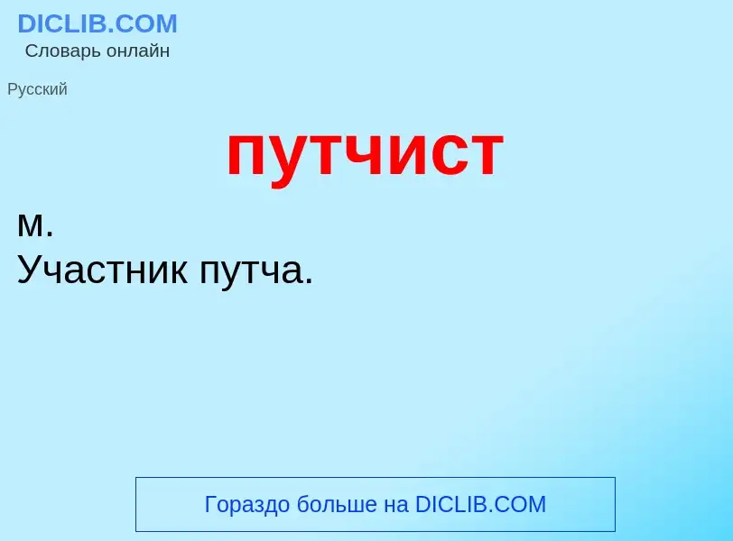 Wat is путчист - definition