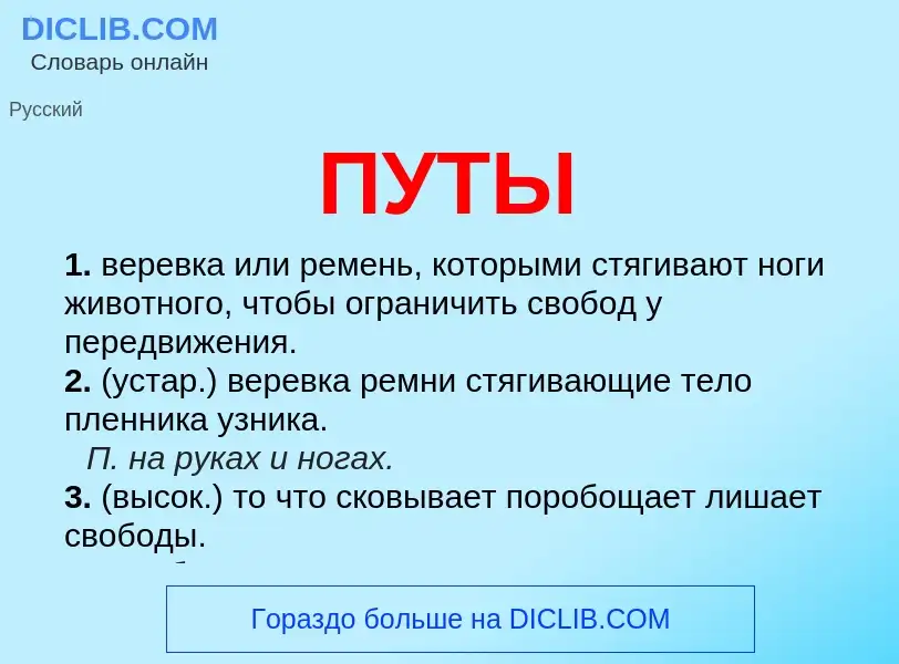 Wat is ПУТЫ - definition