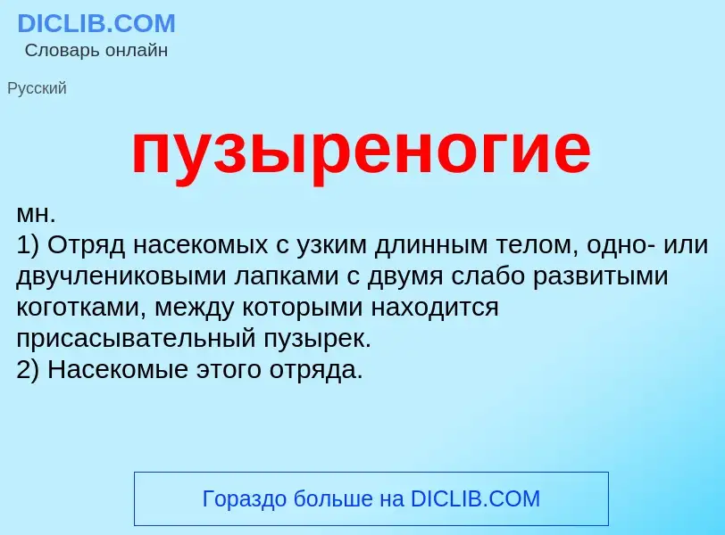 Wat is пузыреногие - definition