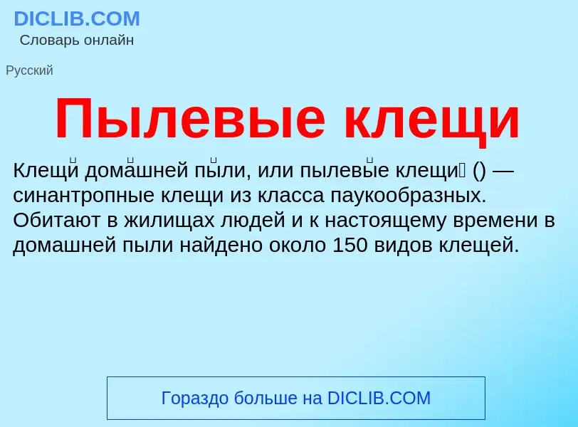 What is Пылевые клещи - definition