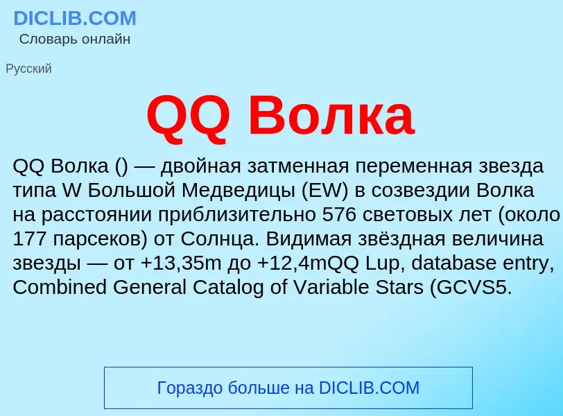 ¿Qué es QQ Волка? - significado y definición