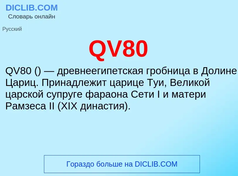 Что такое QV80 - определение