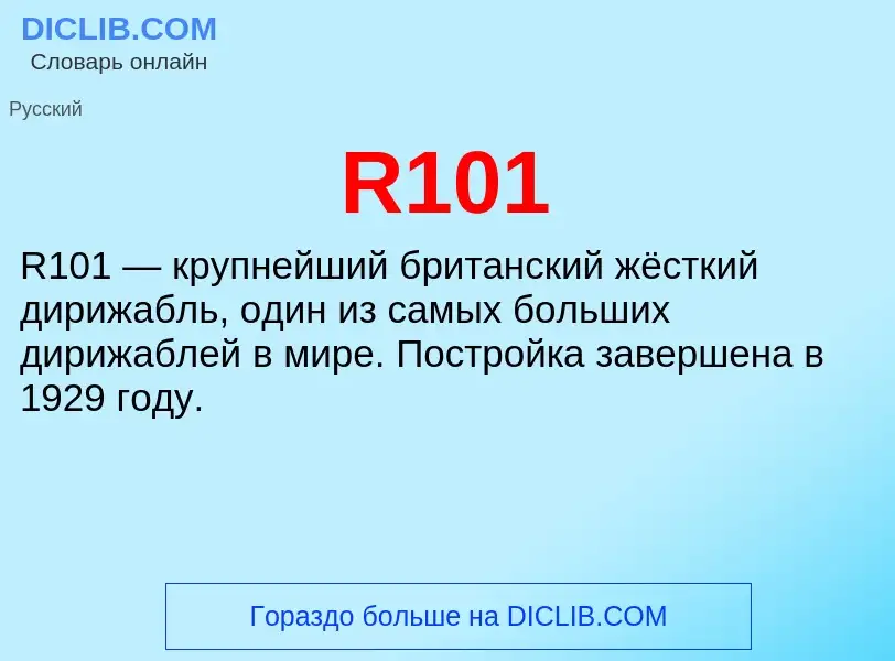 What is R101 - meaning and definition