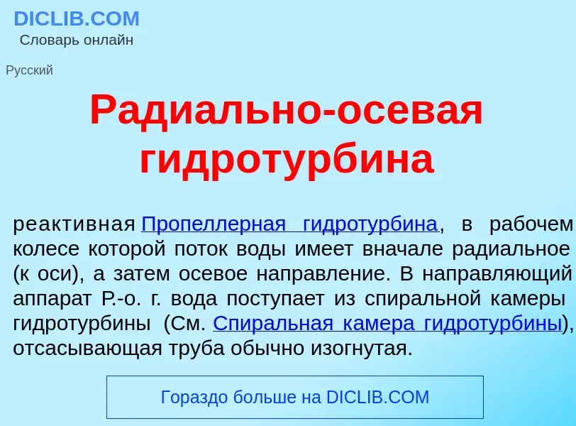 Что такое Ради<font color="red">а</font>льно-осев<font color="red">а</font>я гидротурб<font color="r