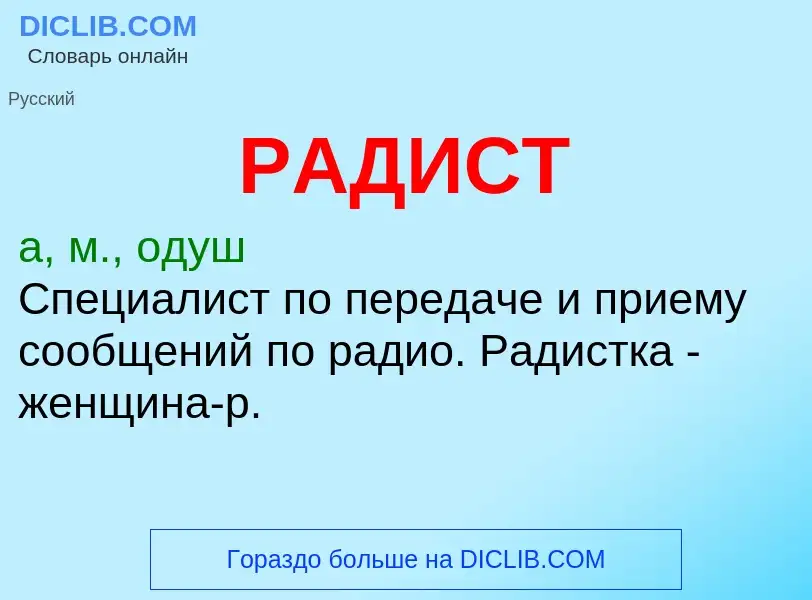 O que é РАДИСТ - definição, significado, conceito