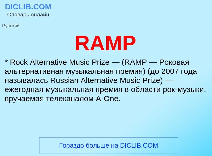 What is RAMP - meaning and definition