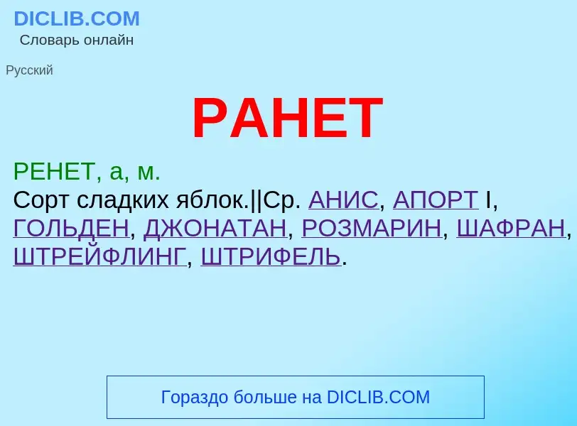 What is РАНЕТ - definition