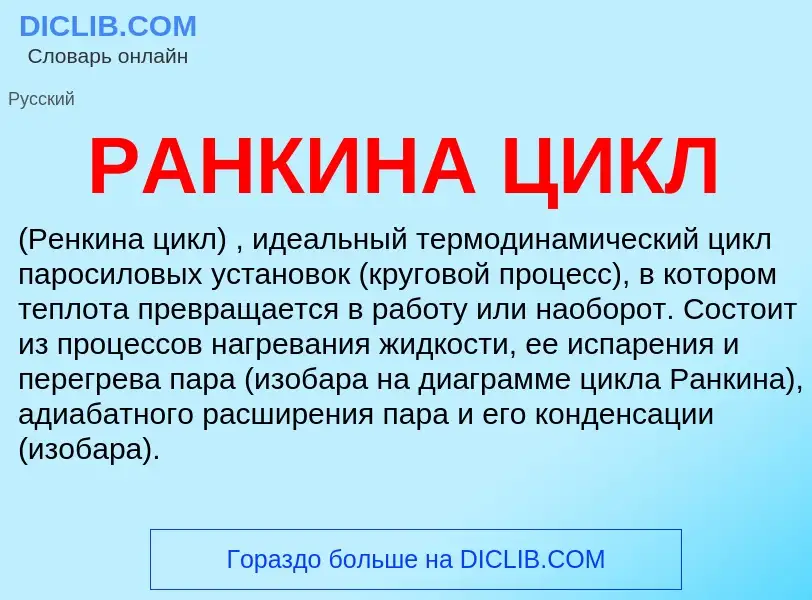 What is РАНКИНА ЦИКЛ - meaning and definition