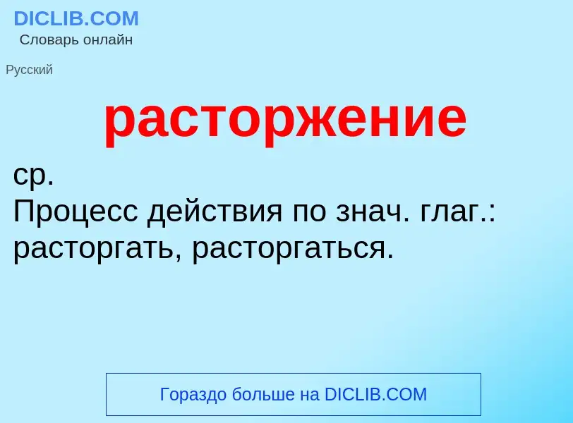 Что такое расторжение - определение