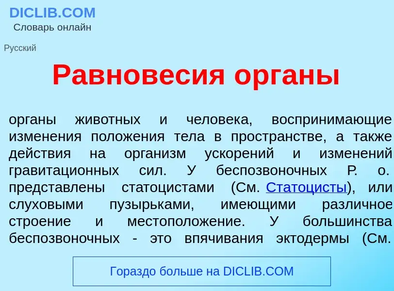 Что такое Равнов<font color="red">е</font>сия <font color="red">о</font>рганы - определение