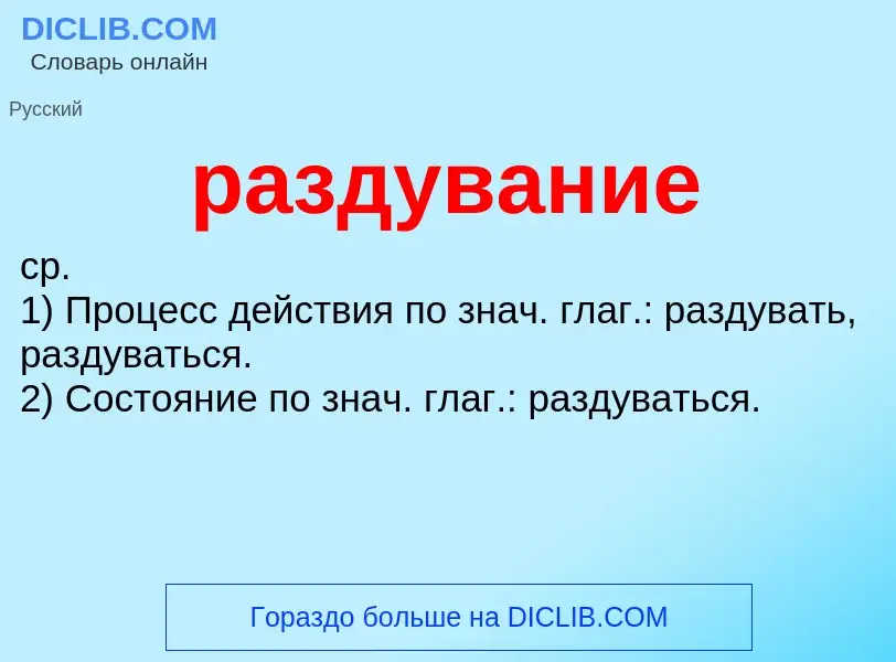 Что такое раздувание - определение