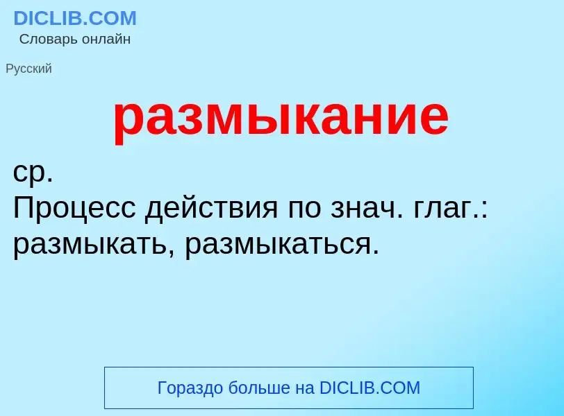 Что такое размыкание - определение