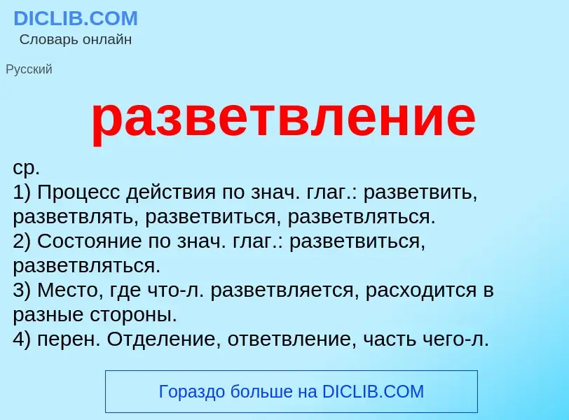 Что такое разветвление - определение