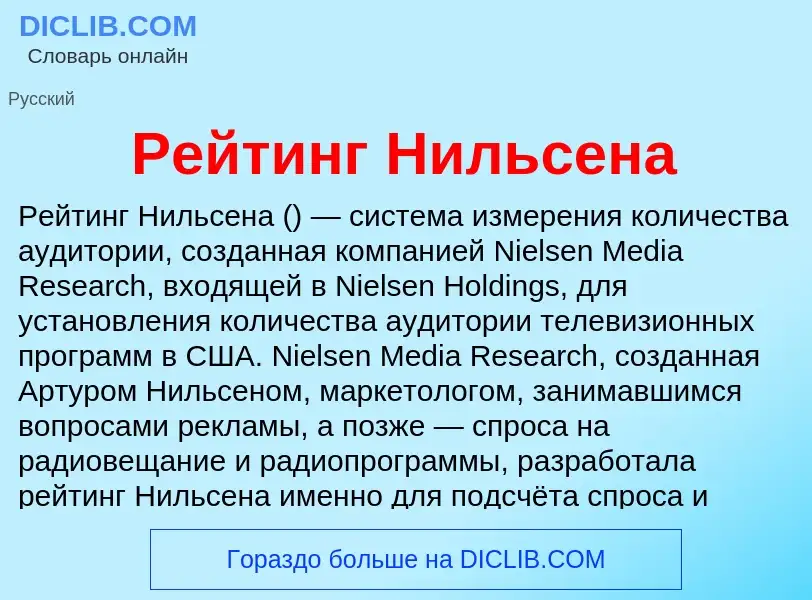 Τι είναι Рейтинг Нильсена - ορισμός