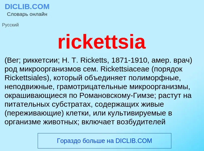 Что такое rickettsia  - определение