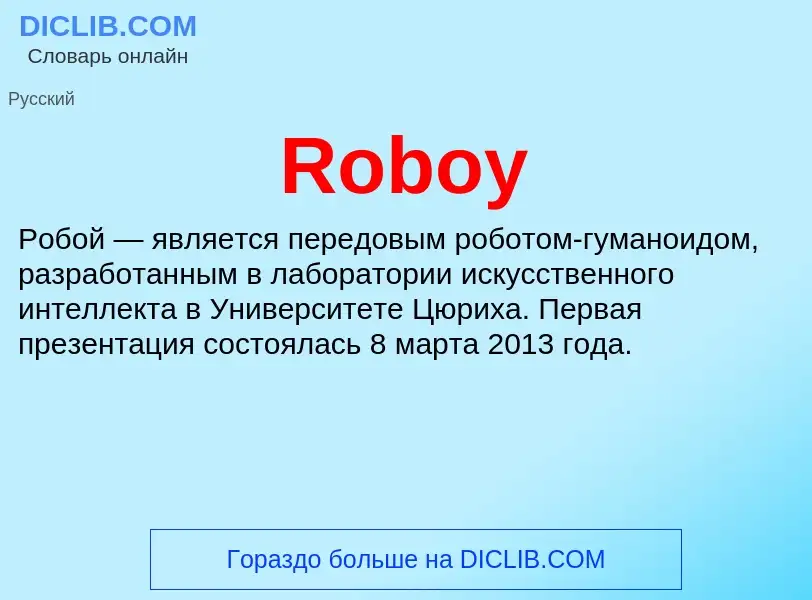 Что такое Roboy - определение