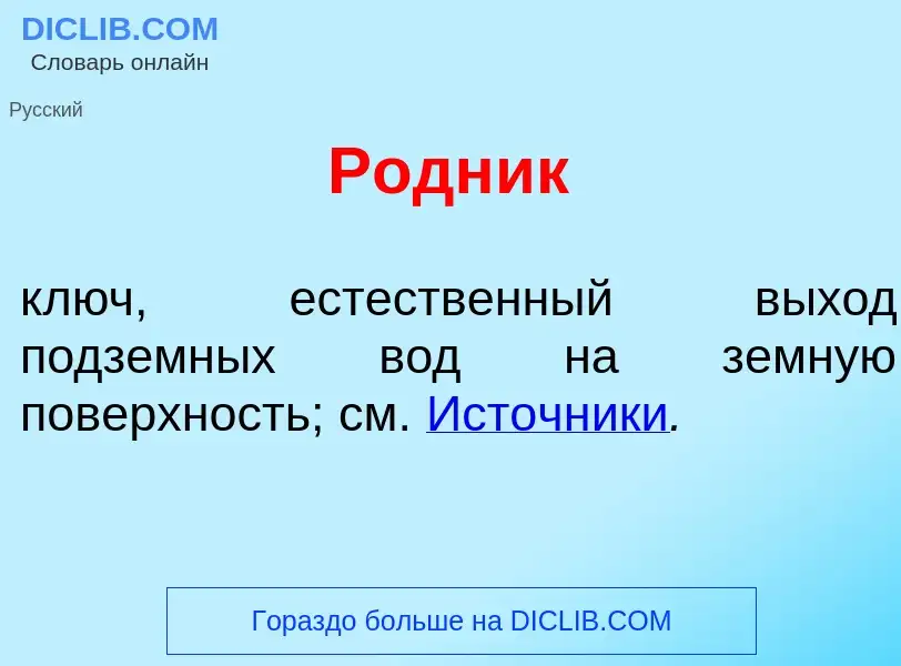 Что такое Родн<font color="red">и</font>к - определение