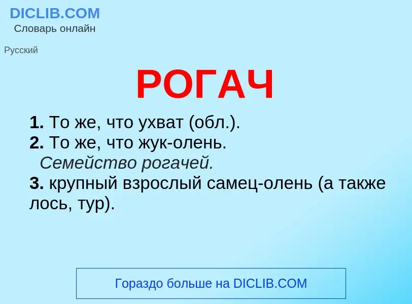 Was ist РОГАЧ - Definition