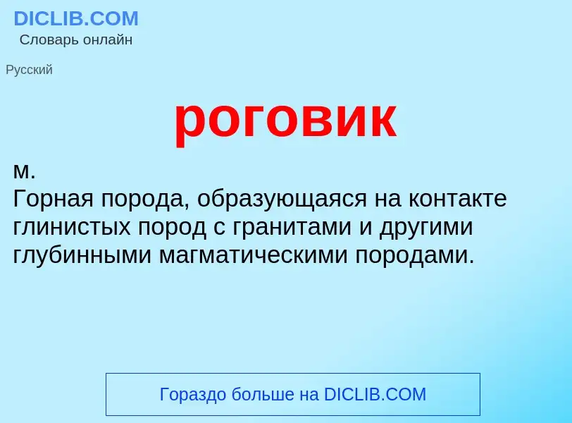 Wat is роговик - definition