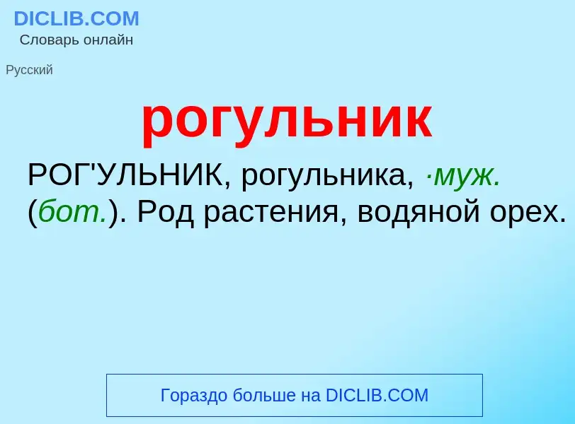 What is рогульник - definition