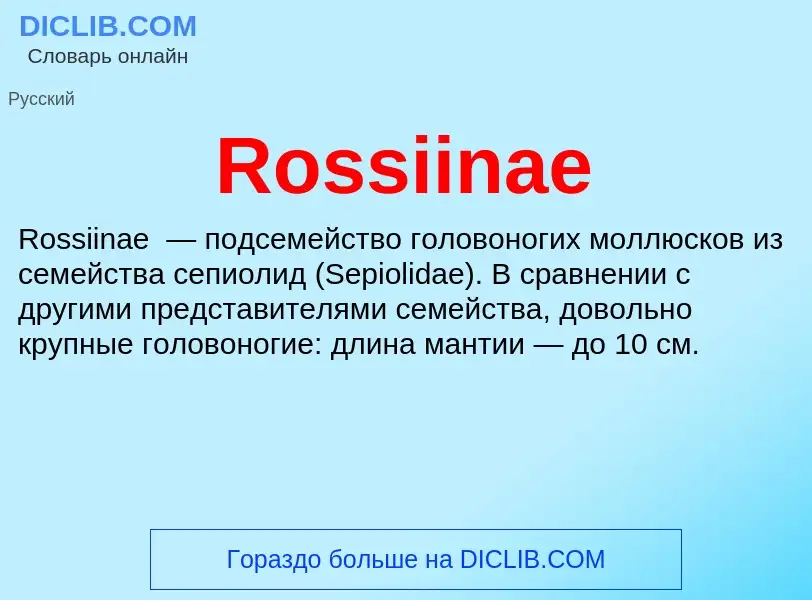 Что такое Rossiinae - определение