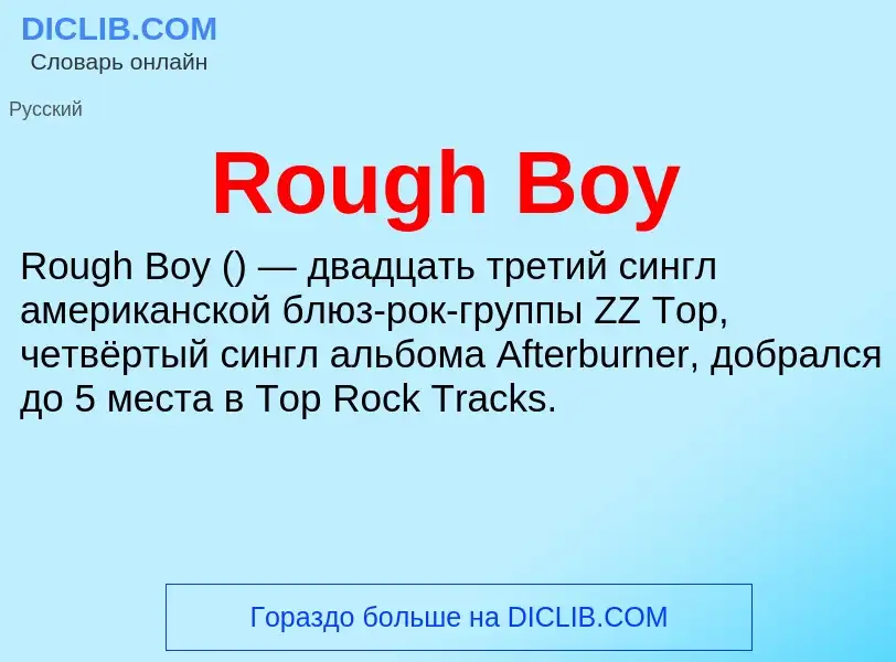 Wat is Rough Boy - definition