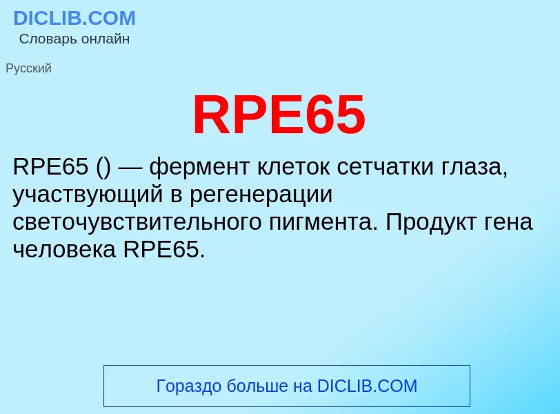 Τι είναι RPE65 - ορισμός