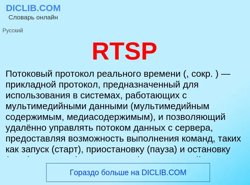 What is RTSP - meaning and definition