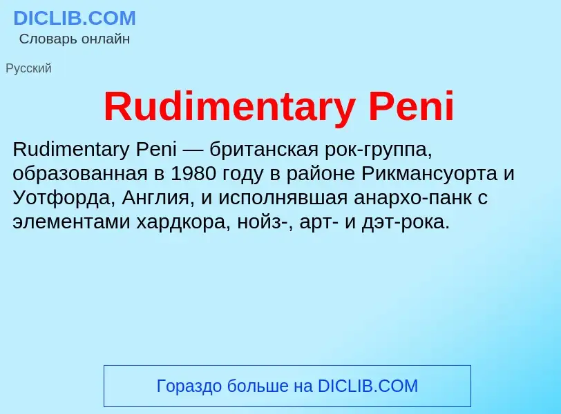 Was ist Rudimentary Peni - Definition