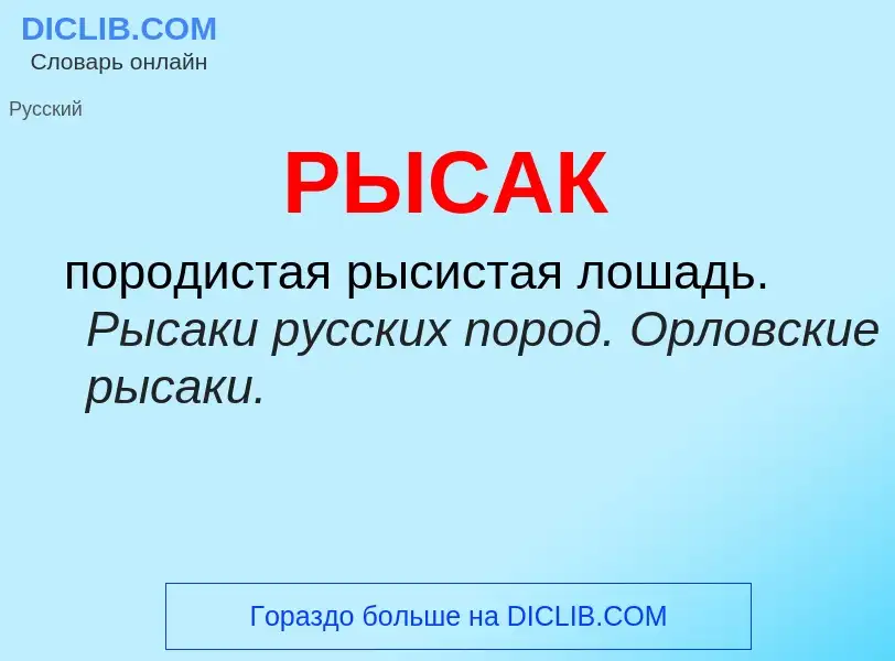 O que é РЫСАК - definição, significado, conceito