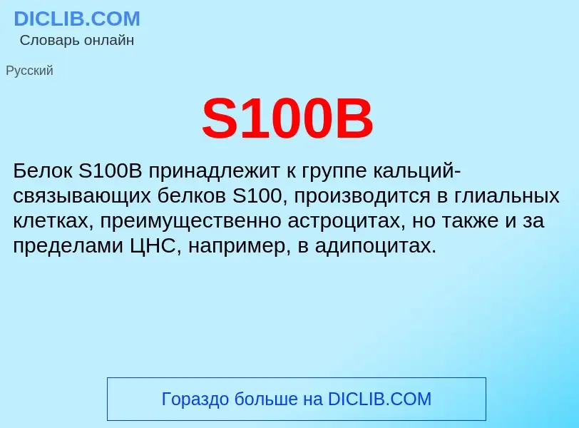 Что такое S100B - определение