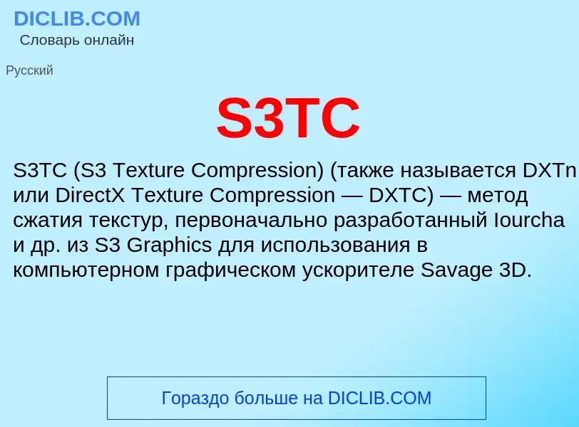 Что такое S3TC - определение