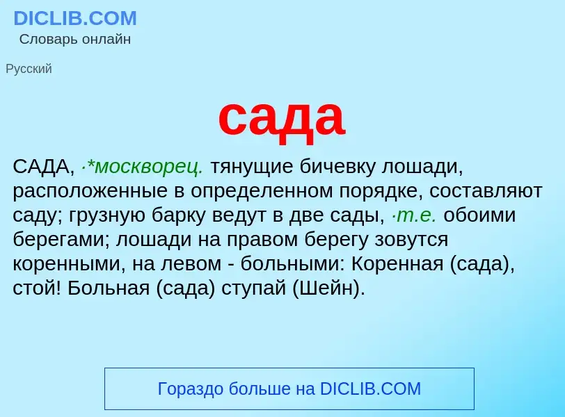 O que é сада - definição, significado, conceito