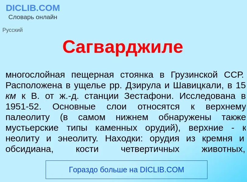 Τι είναι Сагв<font color="red">а</font>рджиле - ορισμός