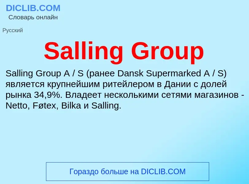 ¿Qué es Salling Group? - significado y definición