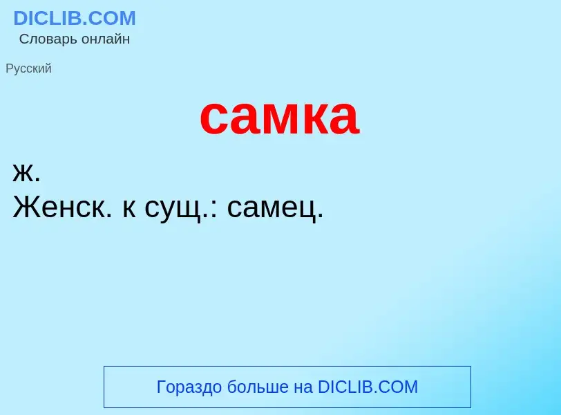 What is самка - definition