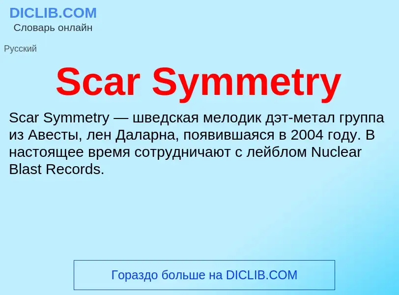 ¿Qué es Scar Symmetry? - significado y definición