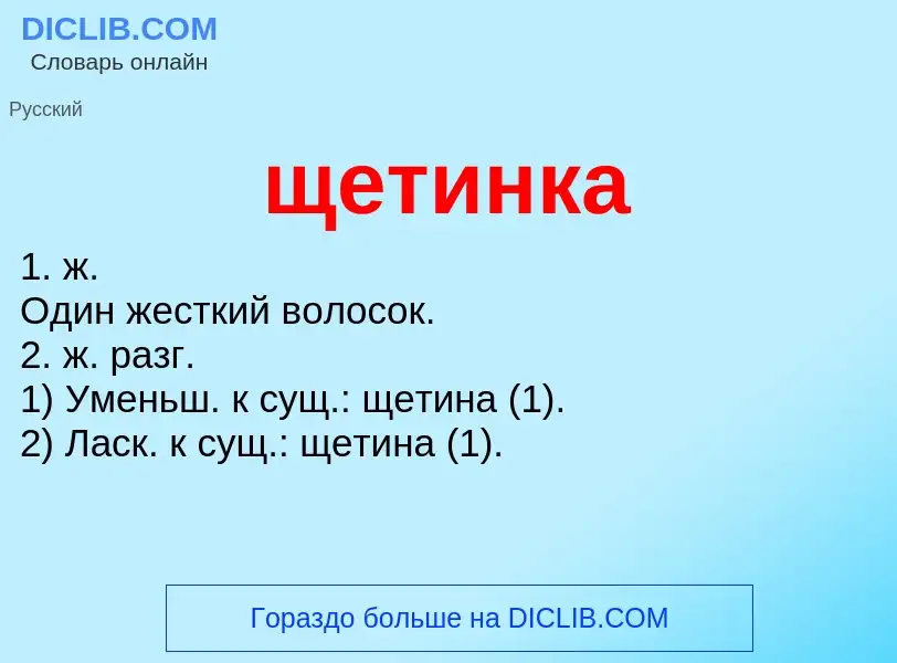 Was ist щетинка - Definition