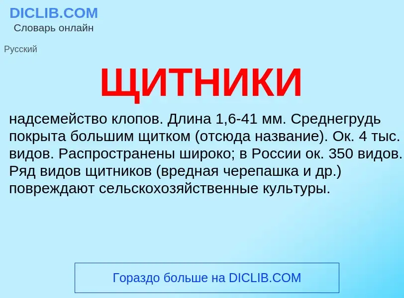 What is ЩИТНИКИ - definition