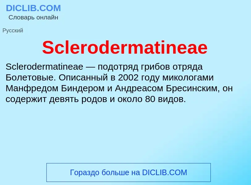 ¿Qué es Sclerodermatineae? - significado y definición