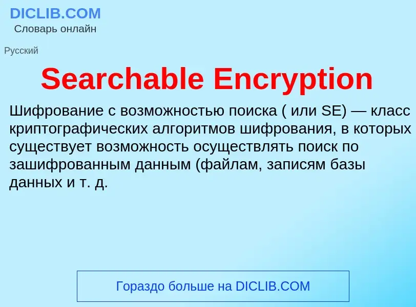 Che cos'è Searchable Encryption - definizione